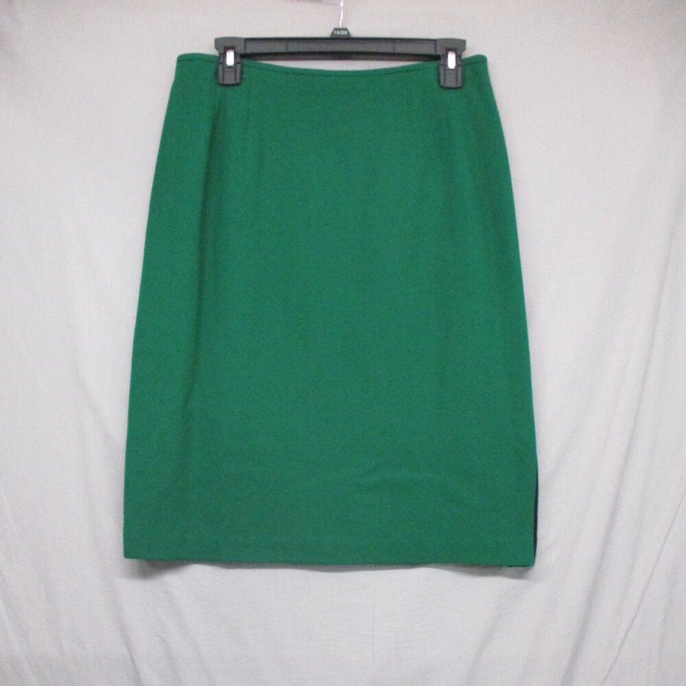 Kasper Pencil Skirt 100% Wool Kelly Green Women‎ Size | 10P